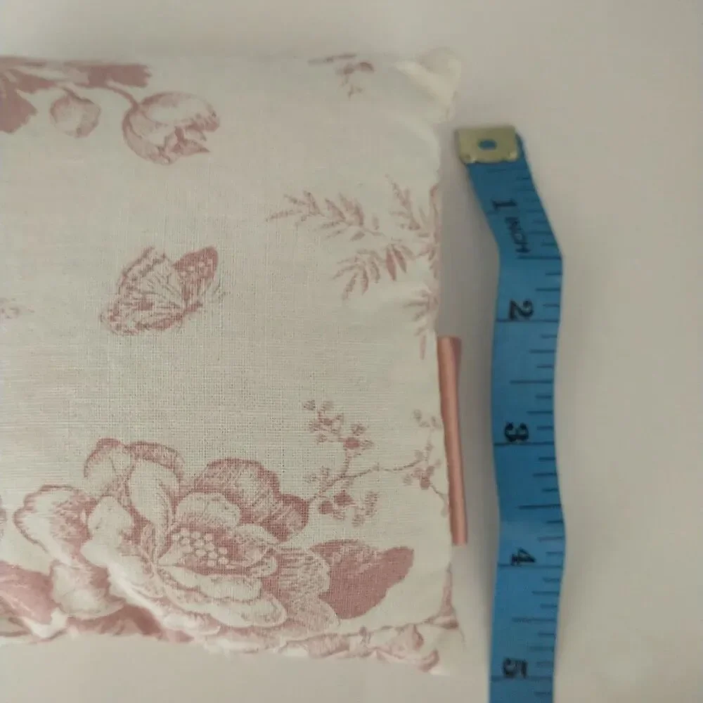 Crabtree&Evelyn Sachet Pillows Decor Pink Cabbage Rose Toile Wedding Ring*READ